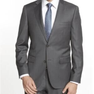 Mantoni 2 Button Suit Jacket Blazer Sportscoat Men's 38 Gray Wool